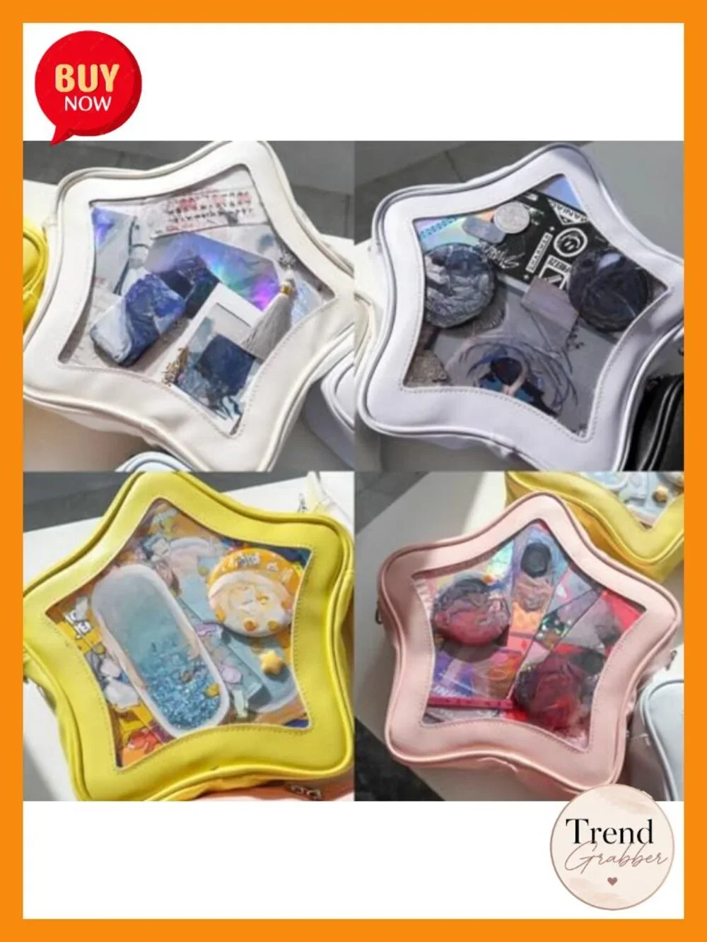 Kawaii Star-Shaped Backpack - Large Capacity, Waterproof Lightweight Crossbody